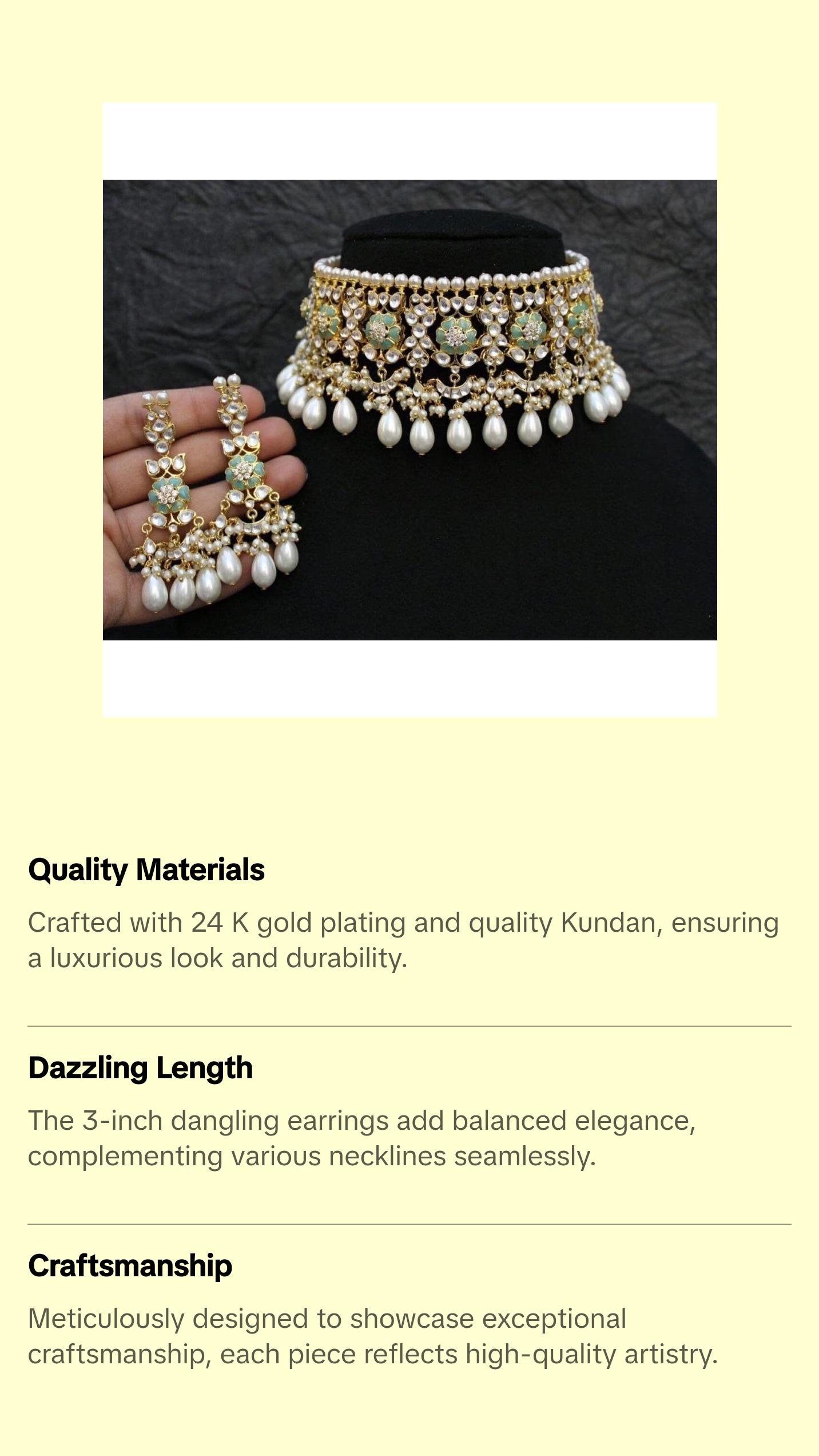Mint Kundan Choker