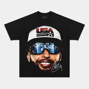 Vintage Tee T-shirt Unisex cotton Crewneck Made Using 100% Us Cotton, Design & Printed In The USA Stephen Curry