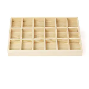 Solid Wood Jewelry Display Tray, Organizer for Rings, Necklaces, Pendants, Bracelets, Beads, Elegant Storage Solution for Accessories