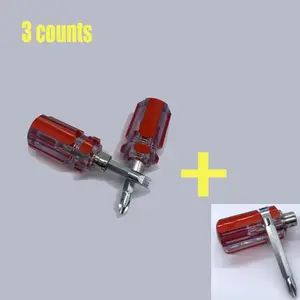 Clear Mini Screwdriver Set, 2 Counts Two-way Screwdriver, Multifunctional Screwdriver, Professional Hand Tool for Home & Office