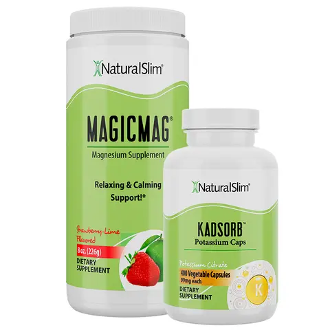 NaturalSlim Ultimate Metabolic Support Duo: MagicMag Magnesium & Kadsorb Potassium natural antioxidant