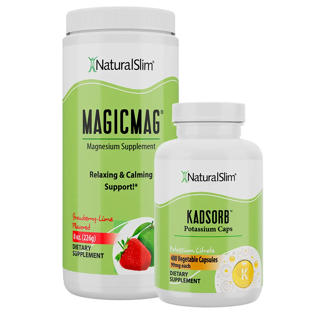 NaturalSlim Ultimate Metabolic Support Duo: MagicMag Magnesium & Kadsorb Potassium natural antioxidant