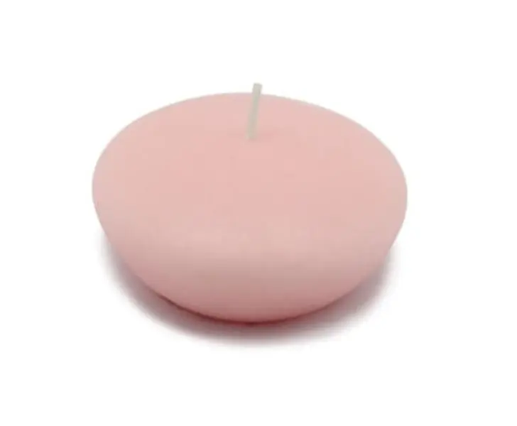 Zest Candle CFZ-047 Round 3 in. Light Rose Water Floating Candles - 12 Pieces Long Burn Time, Room Decor Decoration (12pc Box), Wax Disc