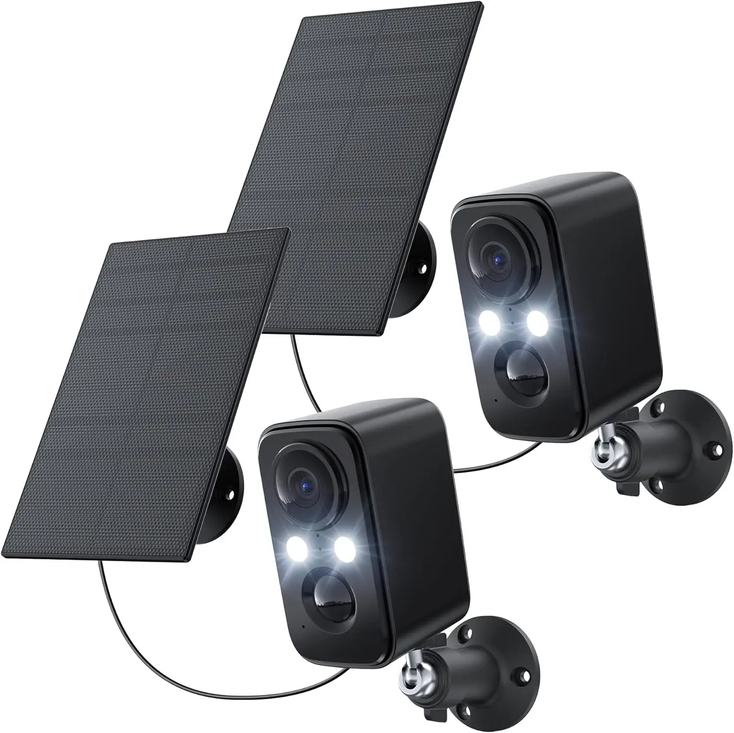 Security Cameras Wireless Outdoor Indoor, WiFi Compact Wireless Full HD Security Cameras for Home Surveillance System Kit Motion Sensor Alarm Floodlight, 2-Way Talk Audio, 2K Color Night Vision, IP66 Waterproof, Live View