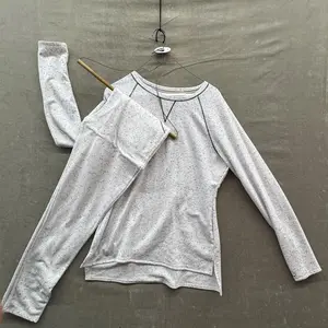 ClimateRight Cuddl Duds Shirt Womens Large Ivory Neps Thermal Raglan CDB317611