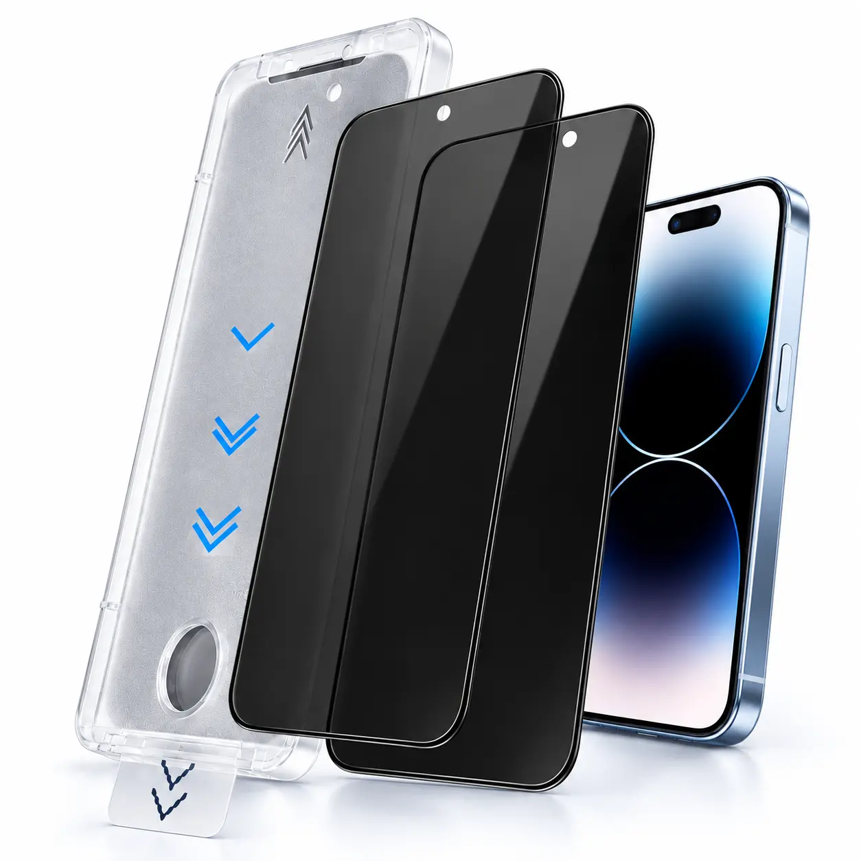 VANOTOM Privacy Tempered Glass Screen Protector (2pcs) - Protective Accessory for iPhone 17/16/15/14/13/12 Series Smartphone, Cellphone Handheld Devices, Holiday Gift for Men & Women