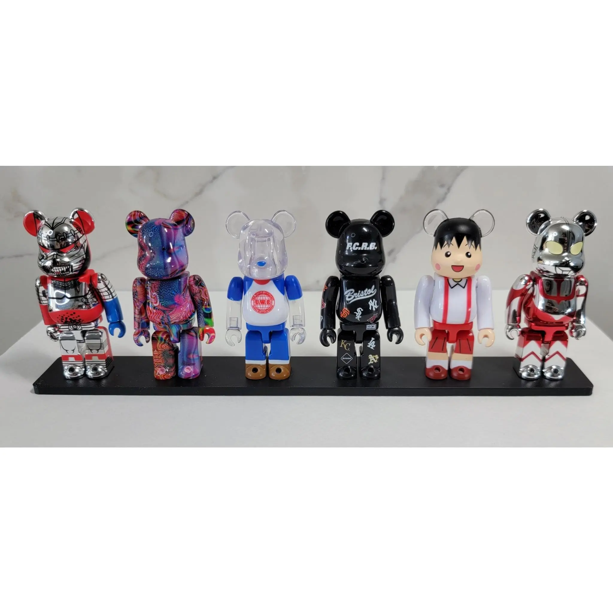 Pack of 3 Bearbrick 100% collection display stands.  Holds 6 Bearbricks. Available in 3 colors!