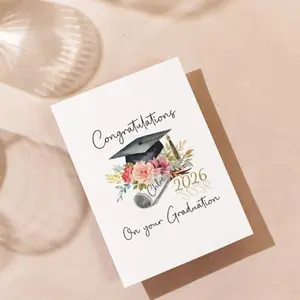 Personalized Graduation Card 2026, Custom Name Grad Card, Class of 2026 Congratulations Gift