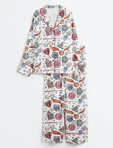 HP Wizard School Wizard Academy Magic School Pjm Set, Wizard Academy Magic Pajama Sleepwear, Nightwear Set Gifts For Her