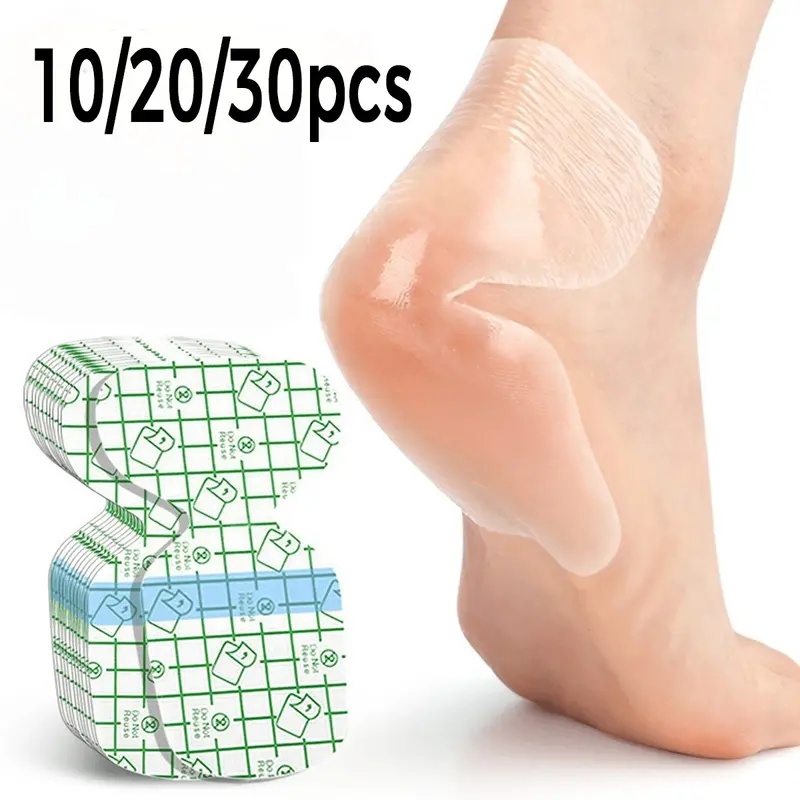 10/20/30 Pairs Invisible Moisture-Proof Anti Blister Heel Stickers, Breathable Comfort, Hydrating Repair, Dry Cracked Heels Protection, Sensitive Skin Care, Heel Protector