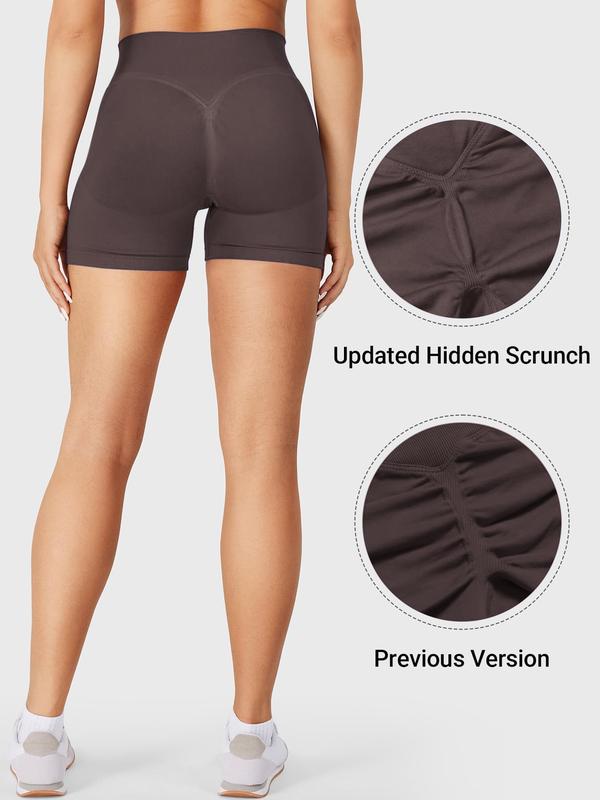BBFIRA Seamless V Cross Women's Butt-Lifting Shorts；Cross V-Shaped Sporty Peach-Coloured Shaping Seamless Hidden-Seam Butt-Lifting Tight Shorts Fitness Yoga Pants Cross-Front Waistline Sporty Tight Shorts Athletic Yoga Shorts