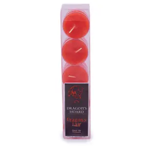 Dragon's Lair | Tea Lights | Pack of 10 | Floral Gin and Vermouth Scented | Dragon's Hoard