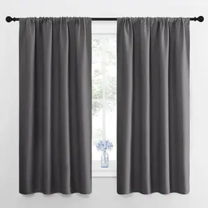 NICETOWN Blackout Curtains Panels for Bedroom - Thermal Insulated Rod Pocket Window Blackout Drapes/Draperies for Living Room (2 Panels)