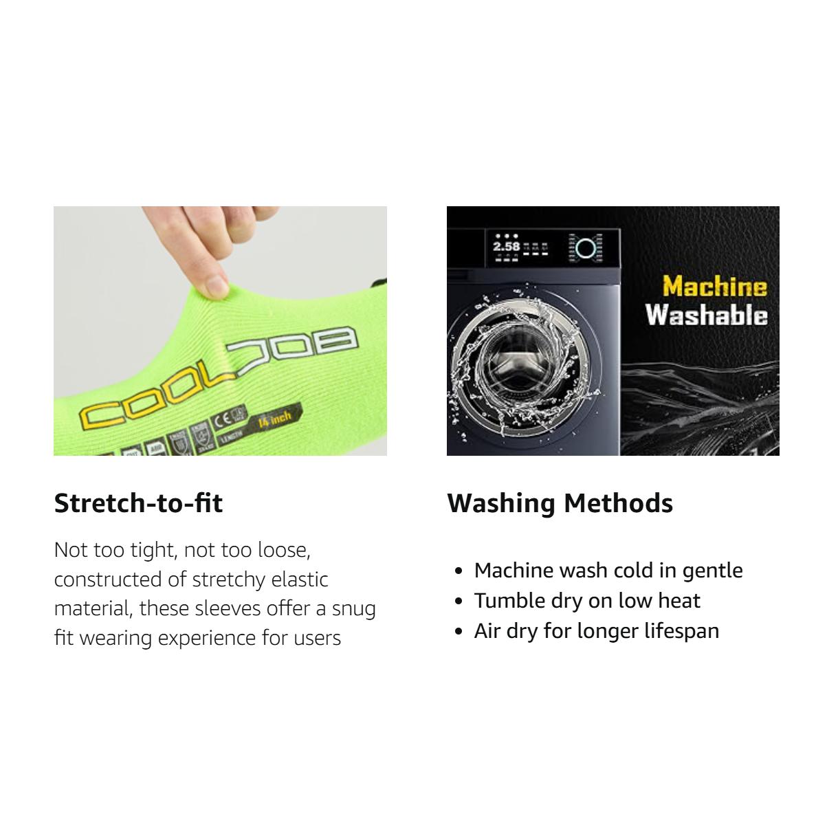 COOLJOB 3 Pairs 14/18in A4 Cut Resistant Sleeves with Thumb Hole, UV Sun Protection Arm Sleeves COOLJOB 3 Pairs 14/18in A4 Cut Resistant Sleeves with Thumb Hole, UV Sun Protection Arm Sleeves