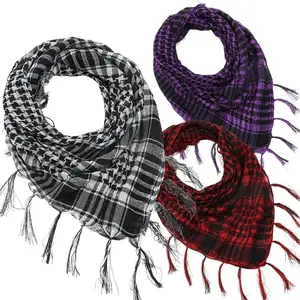 Game Cosplay Plaid Scarf Anime Gothic Warm Headscarf Halloween Carnival Costume Prop