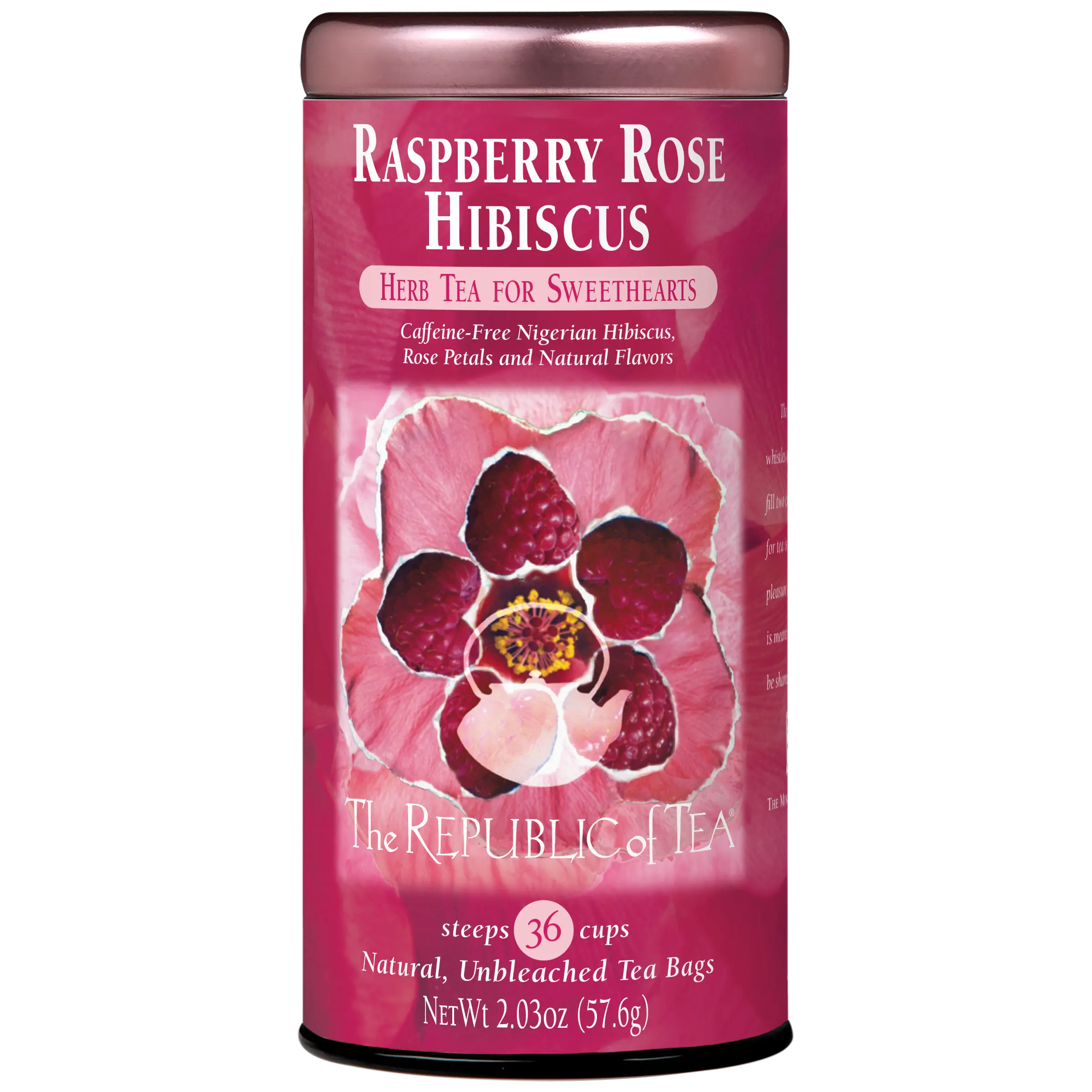 The Republic of Tea Raspberry Rose Hibiscus Tea, 36 Tea Bags