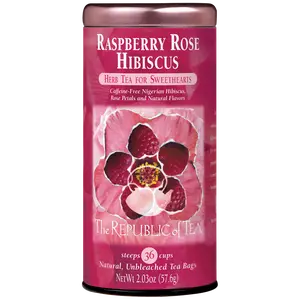 The Republic of Tea Raspberry Rose Hibiscus Tea, 36 Tea Bags