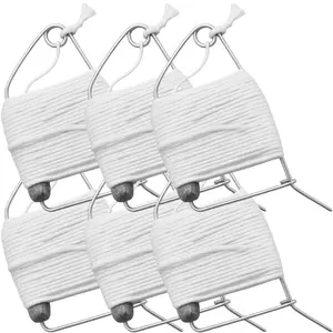 Airfly Blue Crab Throw Line - 30ft Cotton Hand Line with Bait-Lock Pin and Sinker - Chicken Necking Drop Line for Pier, Dock and Bridge - Designed in USA