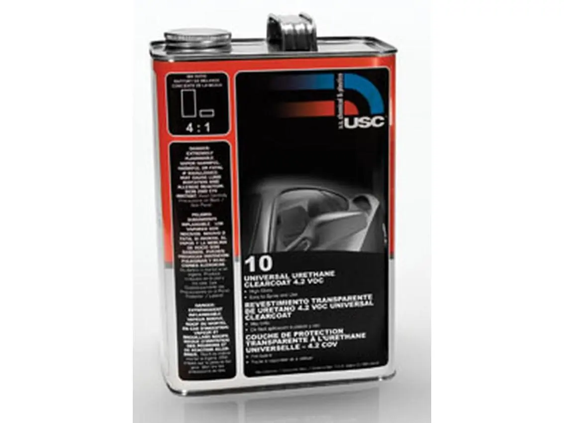 U.S. Chemical & Plastics USC-10-1 Universal Urethane Clearcoat, 8.75 lbs, Glossy, Smooth, Long-Lasting Finish for Automotive & Motorcycle Paint Repair, Spot Refining, Excellent Gloss
