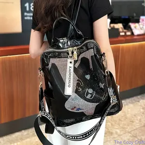 Luxury Rhinestone Backpack for Women, Premium Texture Trendy Fashion Daypack, Large Capacity Versatile Travel Bag, Stylish Casual School Bookbag for Daily Commute Weekend Getaways & Outdoor Daily Use outdoorfun