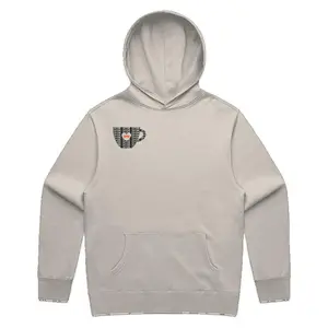 UNINSPIRED Caffeine & Coping Hoodie  - Soft Cotton, Relaxed Fit, Scannable QR Code, Durable Construction, Perfect Layering Piece, Coffee Lover, Mental Health, Positivity