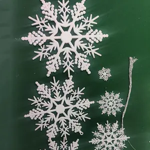 36pcs Christmas Snowflake Set Pendants, Festive Holiday Ornaments, Perfect for Home & Party Decoration, Unique Gift Idea
