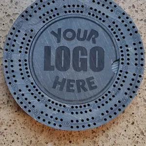 Custom made cribbage boards 7.5" round 1" thick