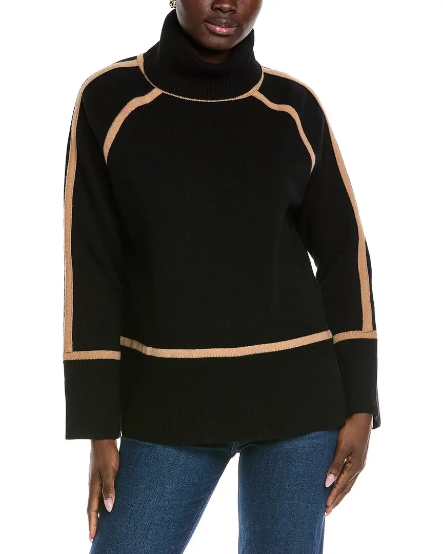 Reiss Gianna Geometric Roll Neck Wool Sweater