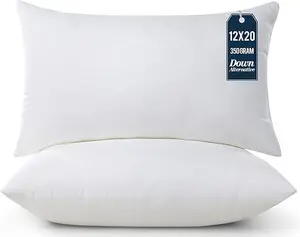 “2 Pack Throw Pillow Inserts – 12 x 20 Inch White Decorative Pillows for Sofa, Couch & Bed, Indoor Cushion Inserts”