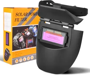 GNI Solar Powered Welding Helmet Auto-Darkening Upgrade Portable Foldable Welder Helmet True-Color Shield for Stick MIG TIG Grind