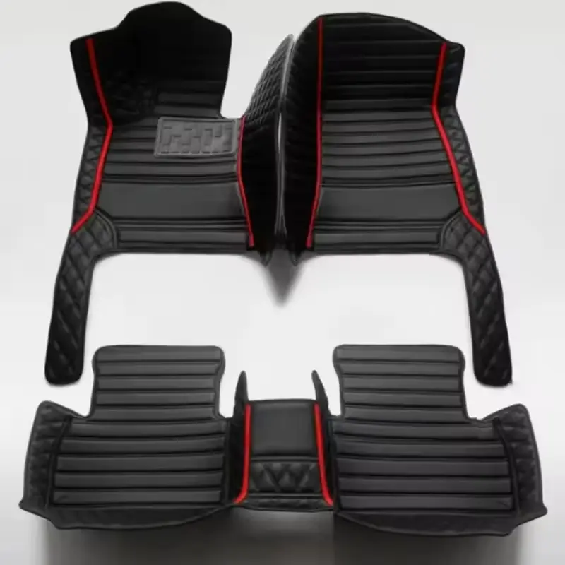 Red Tailored Floor Mats For Ford Focus ST 2015-2018 – 4-Piece Set With Fixing Clips