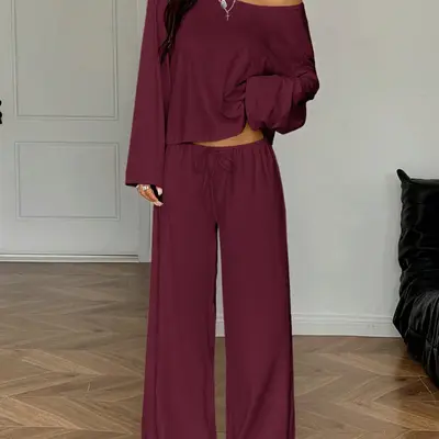 Red Sweatpants Outfit Modest TikTok Shop