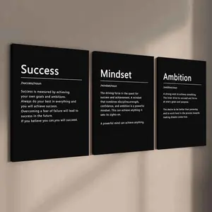 3-Piece Modern Art Canvas Prints, Inspirational Posters for Living Room Decor, High-Quality Waterproof Wall Art, Wooden Wall Art, Art Wall Decoration, Ideal Gift Idea