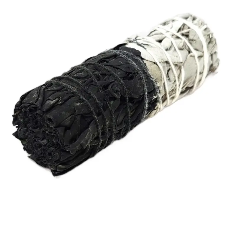 Shadow & Light Cleansing Wand Sage 4" Dual-Colored for Balance & Harmony Spiritual Rituals Meditation