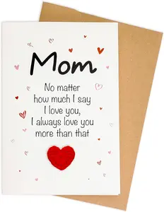 Best Mother’s Day 2026 Gifts card funny mothers day card, i love you mom gifts, bonus mom gifts, Gift for Mother Grandma Stepmom, heartfelt gift idea, handmade crochet heart card, keepsake from daughter son