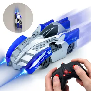 Wall Climbing Car, Electric Remote Control Toy Car Adventures with LED Lights, High-Speed Hobby RC Car Gift for Boys and Girls, Remote Controlled Car