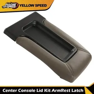 Gray Car Armrest Box, Center Console Lid Armrest Compatible with 1999-2007 Avalanche, Silverado, Sierra