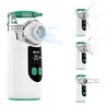 Portable Handheld USB Rechargeable Nebulizer - Metal Mesh, LCD Time & Screen, 1-Touch Control, Self-Clean, 6h Mist Runtime, 10-Min Turbo Mode, 20-Min Gentle Mode, 3h Charge, Quiet Plastic Respiratory Helper for Adults Home/Travel USB Accessory