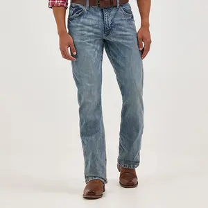 Men's Wangler Retro Slim Fit Bootcut Jean in Henderson Color Greeley Classic Fit Comfortable Everyday Wear
