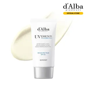 [OFFICIAL d'Alba] Waterfull UV Essence Sunscreen - Lightweight SPF 50+ PA++++ Vegan Sun Care & Facial Moisturizer (1.69 fl oz) Moisture Skincare