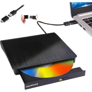 External DVD Drive USB 3.0 Type-C USB C Portable DVD Player For Laptop,Desktop,Windows,Linux,MacBook Disk Duplicator CD DVD +/-RW CD ROM Burner Writer CD/DVD Burner Reader Disk Drive