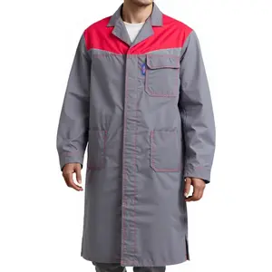 Lab Coat for Men Workshop Long Coat Warehouse Work Smocks Shop Coats