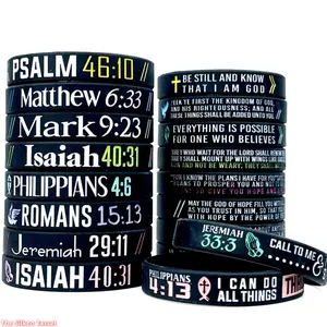 8/14PCS Inspirational Quotes Faith Silicone Wristbands, Motivational Sayings Rubber Bracelets with Coloring Patterns, Soft Rubber Bracelets for Men and Women