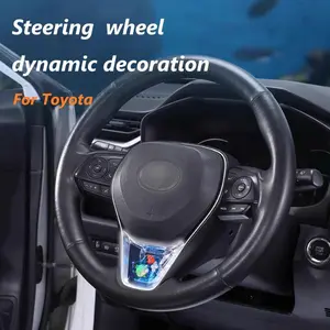 For Toyota Corolla for RAV4 Car Steering Wheel Dynamic Sequins Interior Accessories Modified Car Accessories