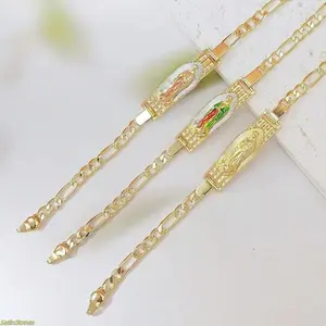 2026 Two-Tone Vintage St. Jude Religious Bracelet – St. Jude Tadéo's Amulet, a stylish Catholic jewelry piece, a beautiful gift suitable for both men and women.