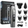 3 In 1 Electric Shaver Hair Clipper Nose Hair Trimmer with LED Display,Rechargeable Cordless Use Electric Razor with 4 Size Limit Combs Full Accessories Set ,90Mins Working Time, Detachable Blade Easy Clean