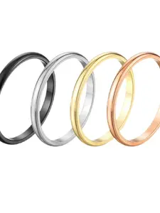 4pcs Minimalist Plain Ring Set, Stainless Steel Titanium Steel Rings, Elegant Small Finger Rings, Ultra-Small Thumb Rings