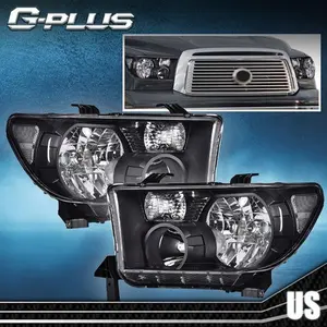 Clear Headlights Lamps Left+Right Fit For 2007-2013 Toyota Tundra 08-17 Sequoia