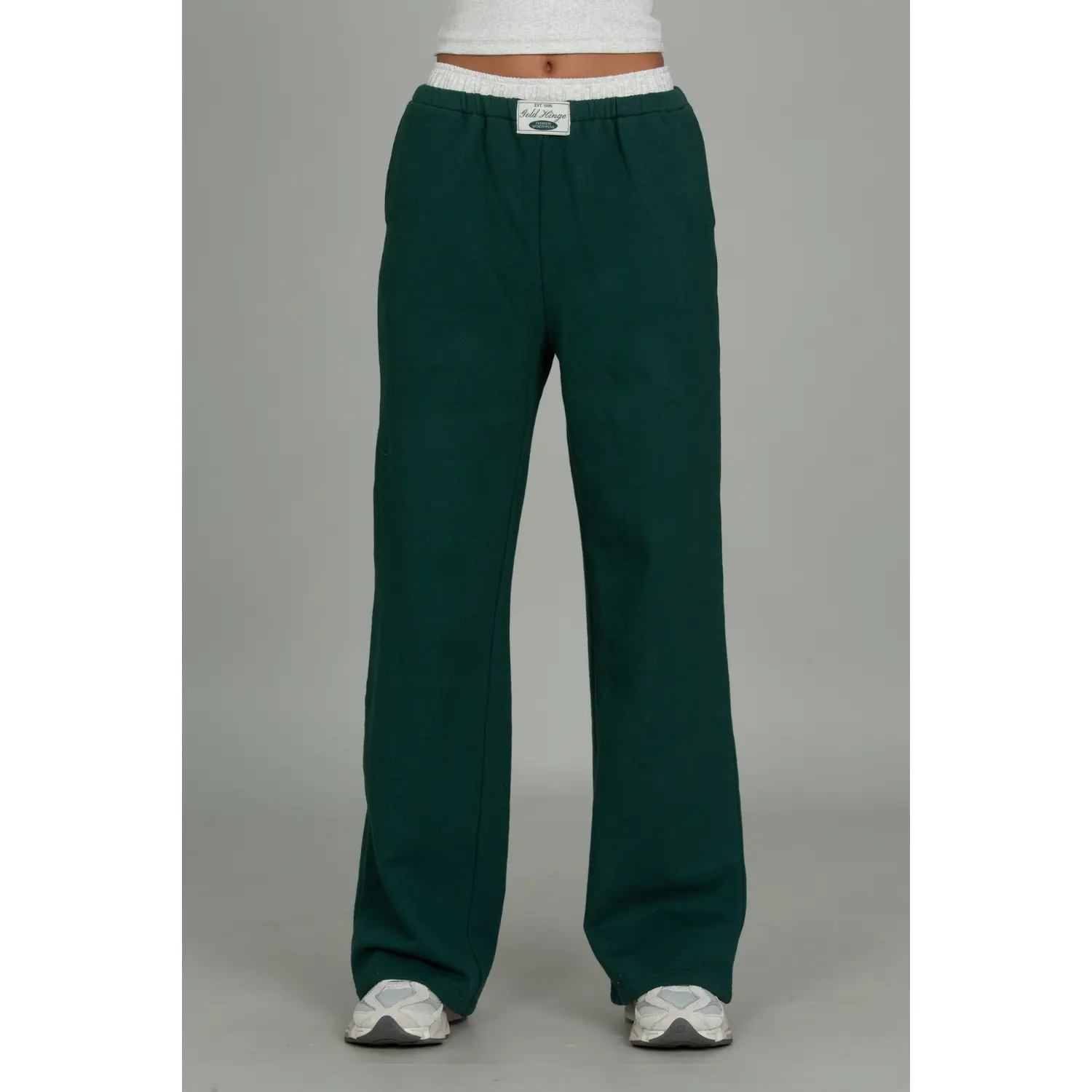Hunter Green Wide Leg Sweatpant
