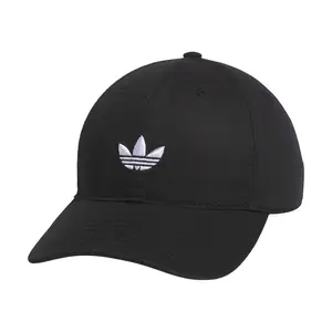 Adidas Originals Men's  Black Trefoil Strapback Hat, JK3532